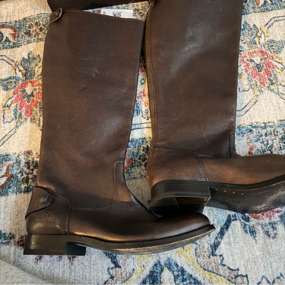 Frye Women’s Brown Leather Riding Boots, 5.5